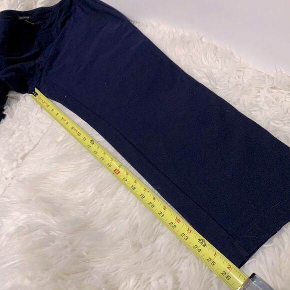 EILEEN Fisher Navy Straight Leg Pants Elastic Waist women’s sz s/p - Picture 8 of 9